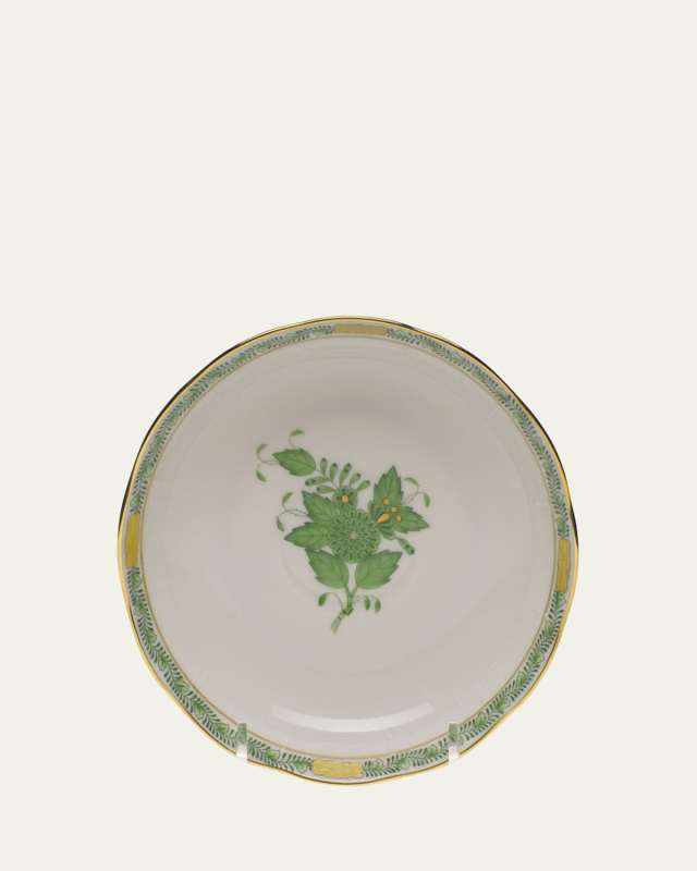 Chinese Bouquet Green Mocha Saucer